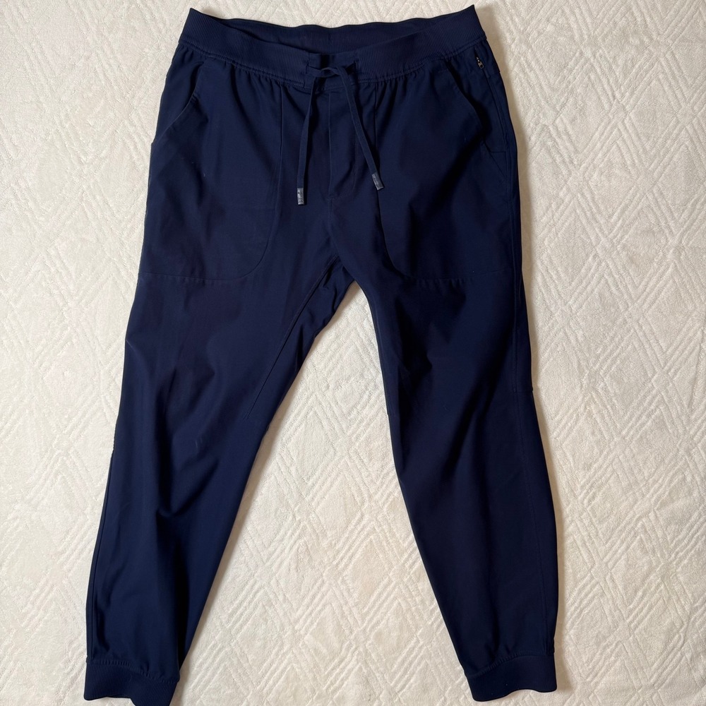 Tech Travel 7 Diamonds Men's Navy Stretch Jogger Pants Size L Performance